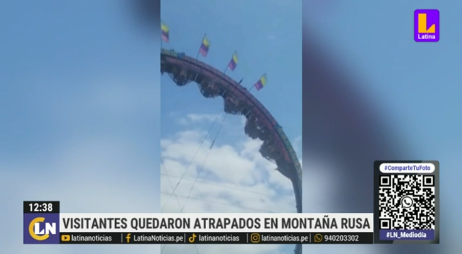 Estados Unidos: visitantes quedaron atrapados boca abajo en montaña rusa