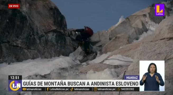 Grupo de rescatistas busca a escalador esloveno que falleció en nevado Huantsán