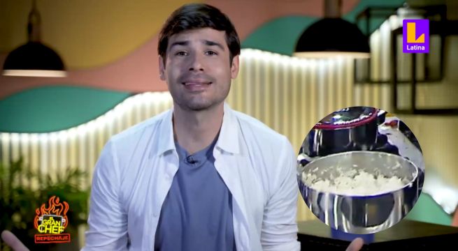 Jesús Neyra hizo cuatro ollas de arroz en El Gran Chef Famosos y ninguna salió bien