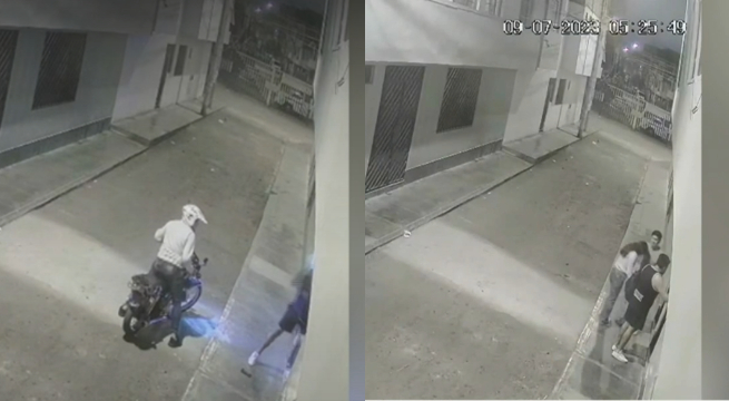 Jóvenes se salvan de ser asaltados afuera de su casa