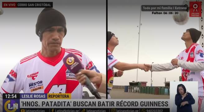 'Hermanos Patadita' buscan batir récord descendiendo el cerro San Cristóbal