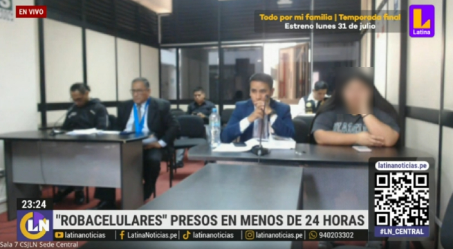 Delincuente que robó celular fue condenado a prisión en menos de 24 horas