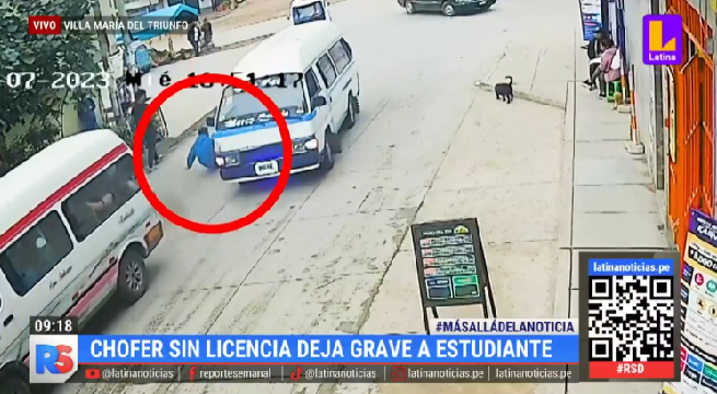 VMT: Conductor sin licencia dejó grave a joven estudiante de arquitectura