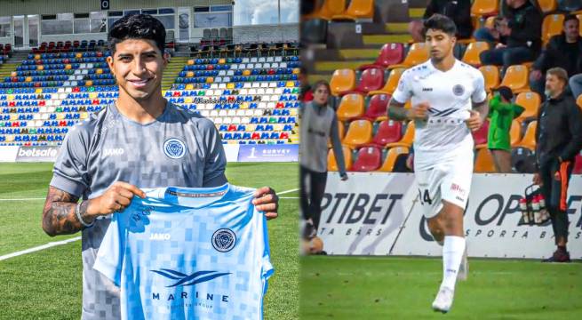 Debut con victoria: Luis Iberico disputó su primer partido en Letonia