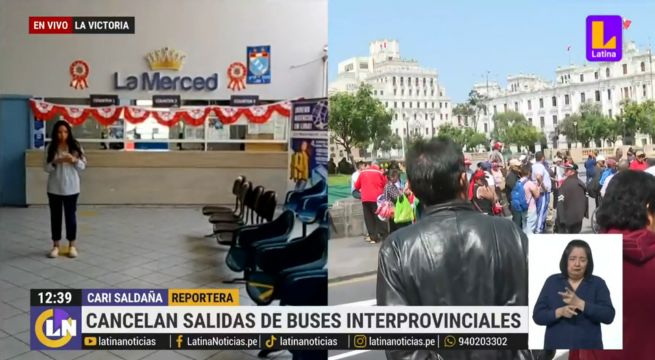 Suspenden salidas de buses interprovinciales por protestas