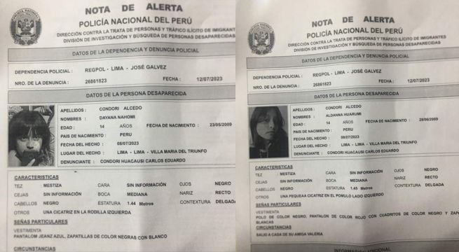 VMT: hermanas gemelas son reportadas como desaparecidas