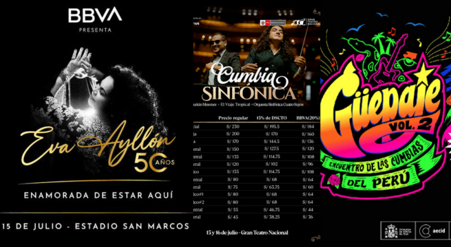 Agenda Cultural: Eva Ayllón 50 años de música, cumbia sinfónica y más esta semana