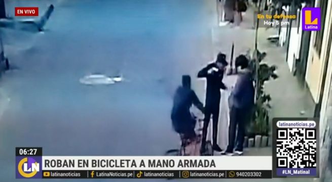 San Martín de Porres: delincuentes armados y abordo de bicicleta asaltan a transeúnte 
