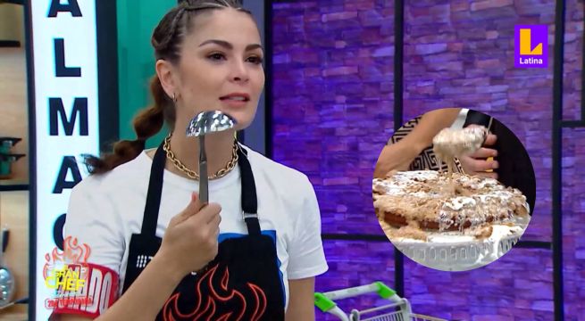 ¿Cheesecake o sopa?: Laura Spoya sirvió con cucharón su postre en El Gran Chef Famosos