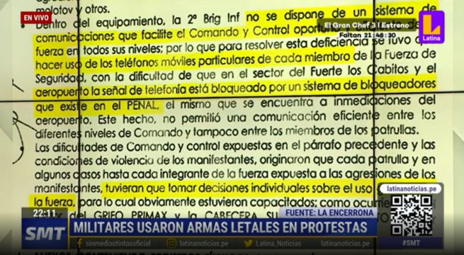 ¿Qué dijo Christian Hudtwalcker sobre los militares que usaron armas letales en protestas?