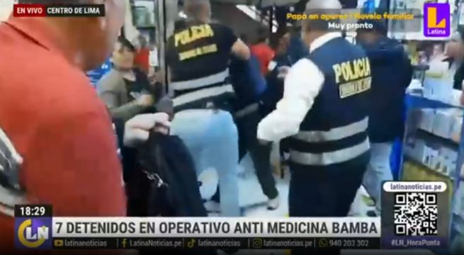 Incautan más de 80 sacos de medicina adulterada en operativo a galería Capon Center  