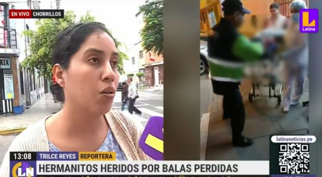 Chorrillos: dos niños graves tras recibir impacto de bala perdida durante persecución