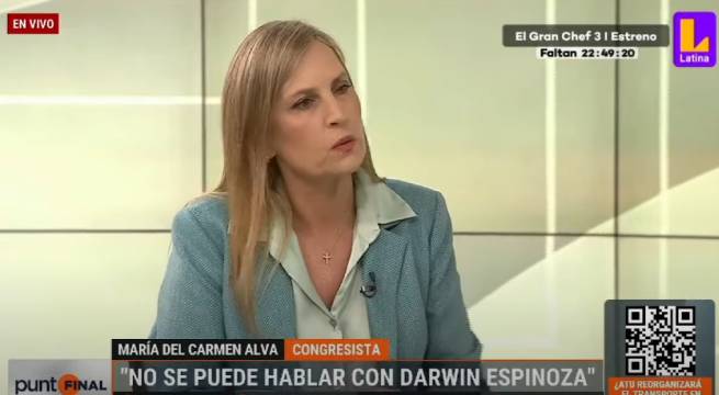 Maricarmen Alva sobre Darwin Espinoza: 