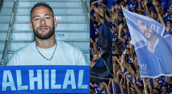 Antorchas, fuegos artificiales y drones: así fue recibido Neymar por Al-Hilal