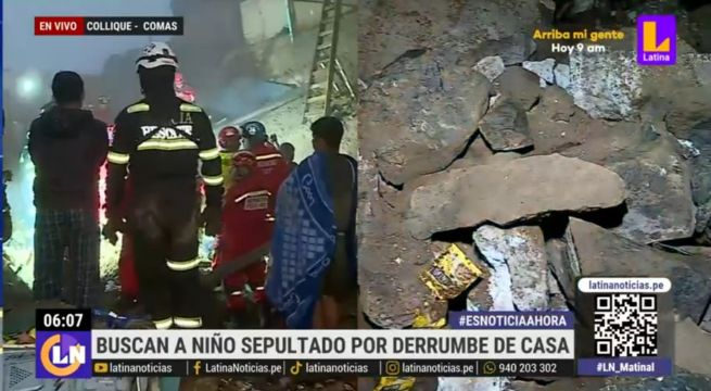 Hallan sin vida a niño de 4 años tras quedar sepultado por muro de contención