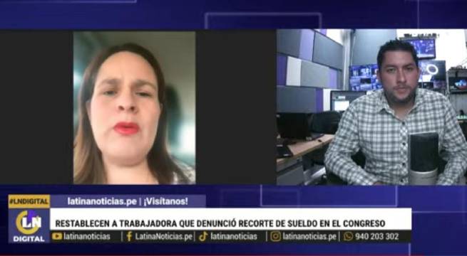 Congreso reincorpora a trabajadora que denunció a Edgar Tello por recorte de sueldo