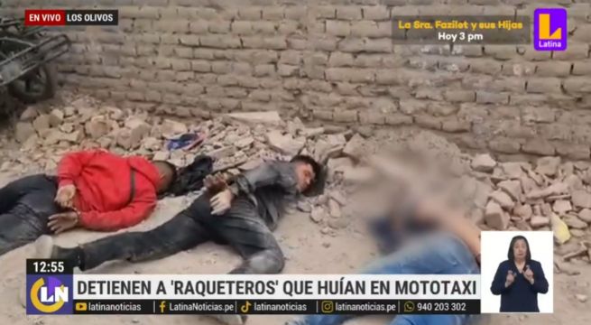 Capturan a menor de edad que integraba banda de 'raqueteros' en Los Olivos 