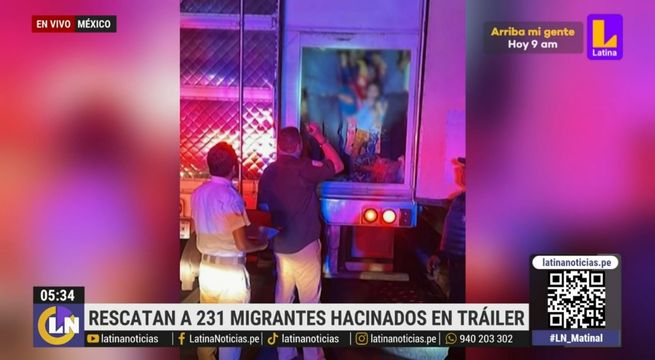 Rescatan a 230 migrantes encerrados en un tráiler