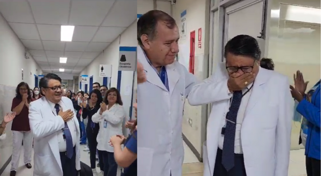 Entre lágrimas y aplausos despiden a doctor del hospital Almenara