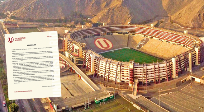 Universitario de Deportes se pronuncia tras posible cierre del Estadio Monumental
