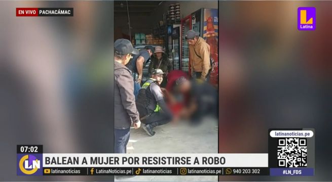 Mujer queda grave tras sufrir un disparo en el pecho