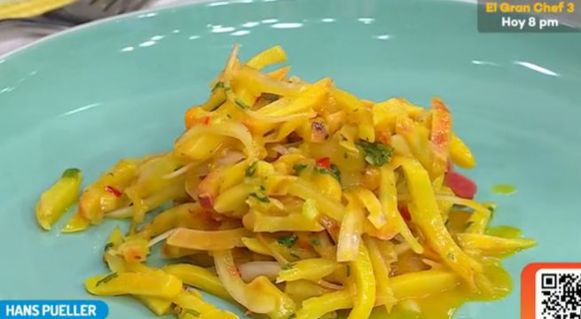 ¿Cómo preparar ceviche de olluco con crema de ají amarillo? El chef Hans Pueller nos enseña