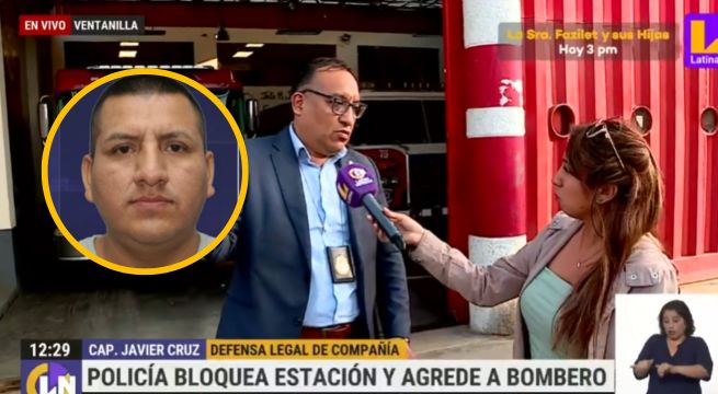Policía agrede a bombero que le pidió que mueva su vehículo de la puerta de la estación