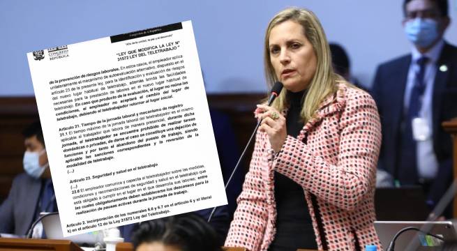 María del Carmen Alva propone prohibir tareas domésticas durante el teletrabajo