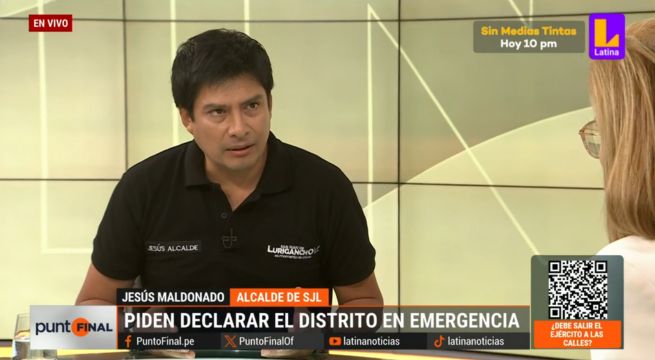 Alcalde de SJL: Mininter no está de acuerdo con salida de militares a resguardar distrito