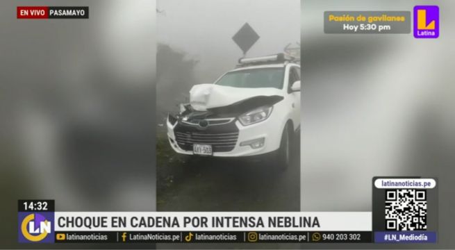 Pasamayo: quince vehículos involucrados en choque por intensa neblina  