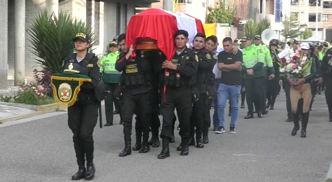 Dan último adiós a policía atropellada por motociclista 