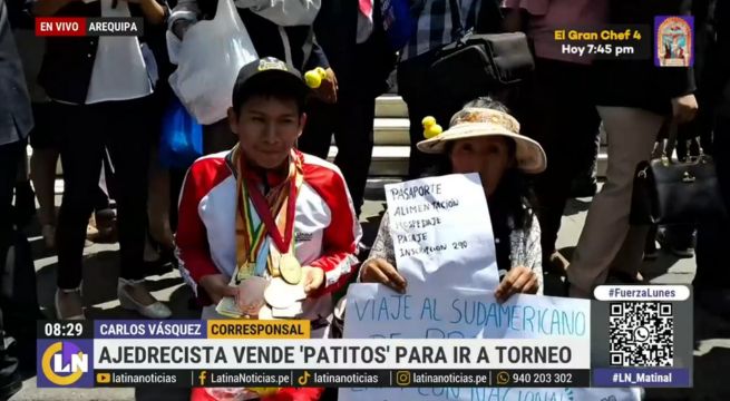 Ajedrecista vende 'patitos' para competir en torneo sudamericano