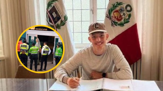 Oliver Sonne y el singular saludo que recibió de fanático en su arribo a Lima | VIDEO 