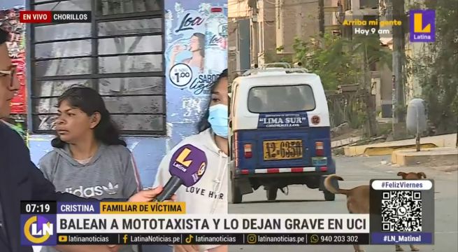 Chorrillos: Balean a mototaxista y lo dejan al borde de la muerte | VIDEO