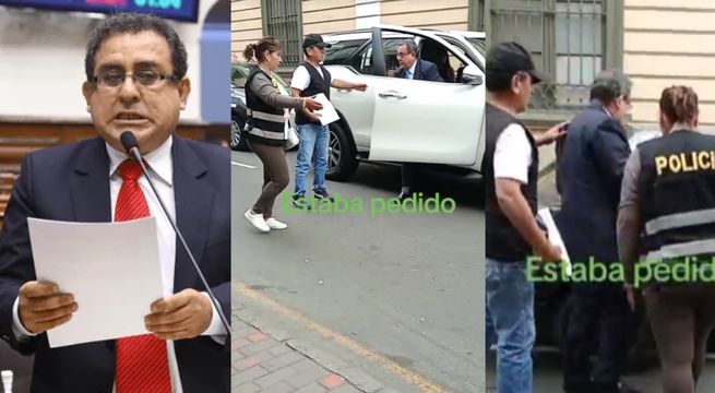 Congresista Luis Picón fue detenido por la policía tras salir del congreso