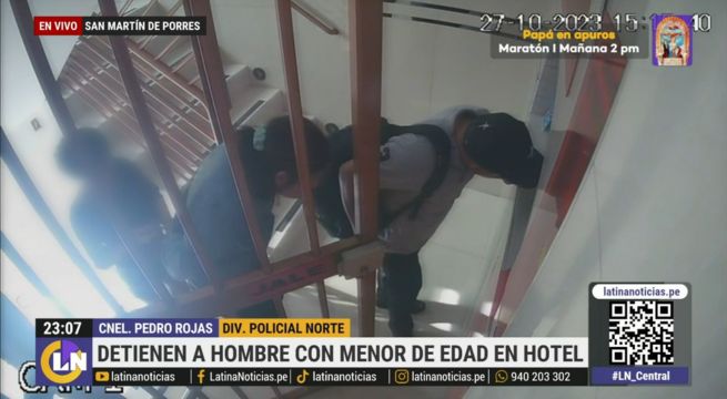 Capturan a pareja que intentaba ingresar a un hostal con una menor