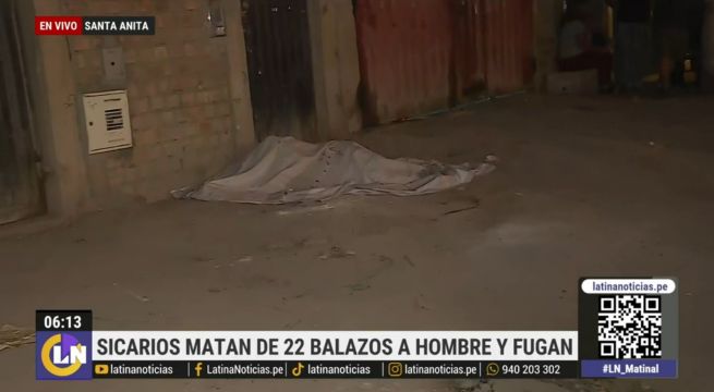 Santa Anita: asesinan a hombre con más de 20 disparos