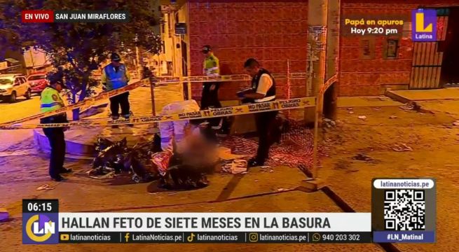 San Juan de Miraflores: encuentran feto de siete meses en la basura