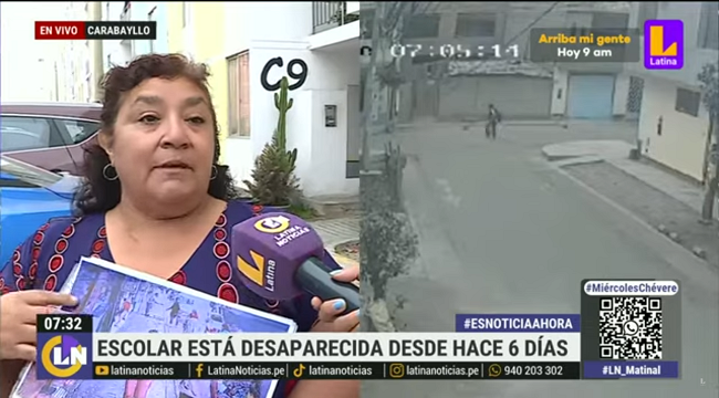 Carabayllo: escolar desaparece y es vista por última vez con un hombre de 35 años