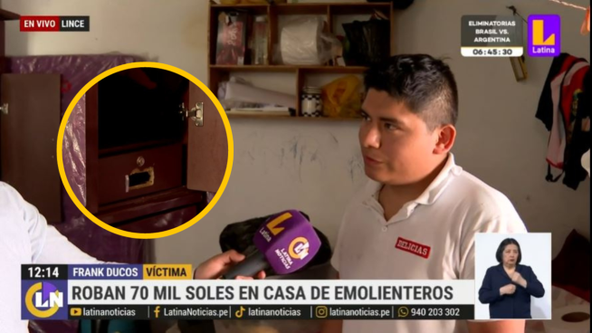 Emolientero sufre robo de 70 mil soles cerca a comisaría de Lince | VIDEO