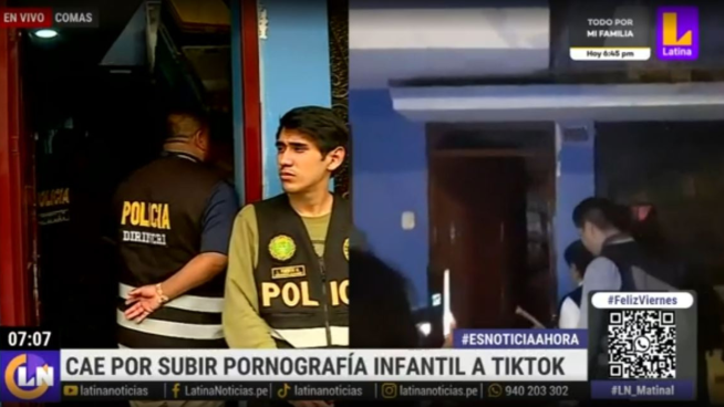 Comas: capturan a pedófilo que difundía pornografía en TikTok