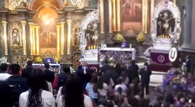 Padre de Las Nazarenas dedica emotivas palabras a la U en plena misa: 