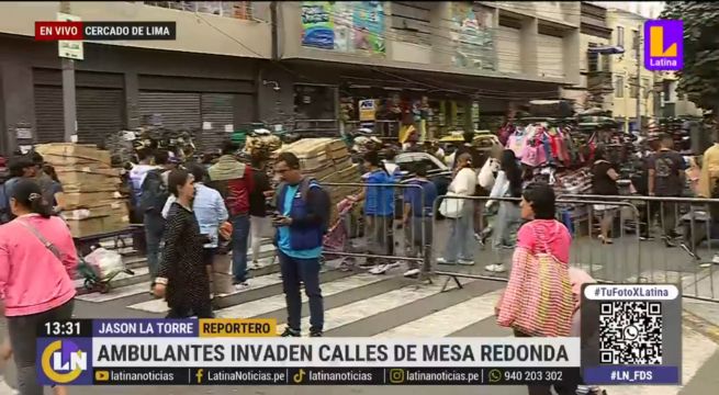 Vendedores ambulantes invaden calles de Mesa Redonda previo a la campaña navideña