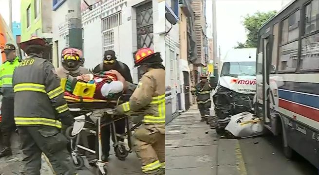 Lince: triple choque de autos deja tres personas heridas