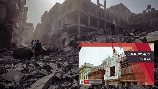 Perú condena ataque de Israel contra campo de refugiados en Gaza