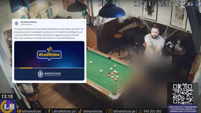 Miraflores: Fiscalía abre investigación a Benito Graffagnino, quien disparó a sujeto en restobar