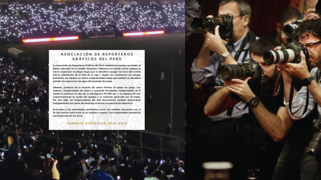 Apagón en 'Matute': Asociación de Reporteros Gráficos del Perú condena robo de equipos y hostigamiento a colegas