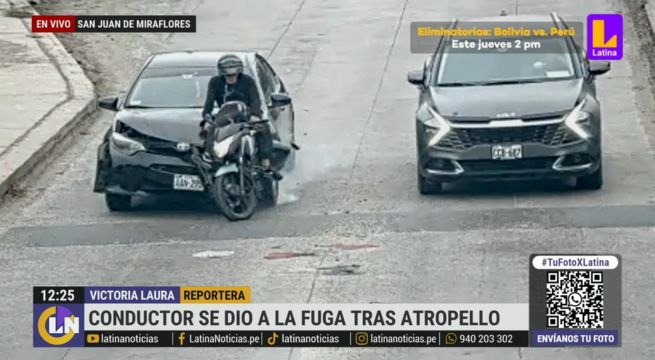 Hombre sale catapultado de su moto tras sufrir fuerte choque