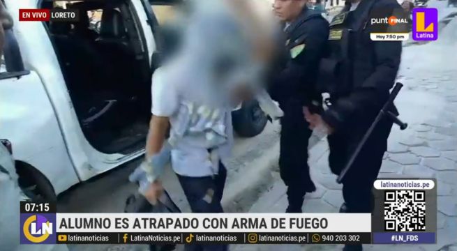Loreto: Policía captura a estudiante que llevó un arma de fuego a su colegio