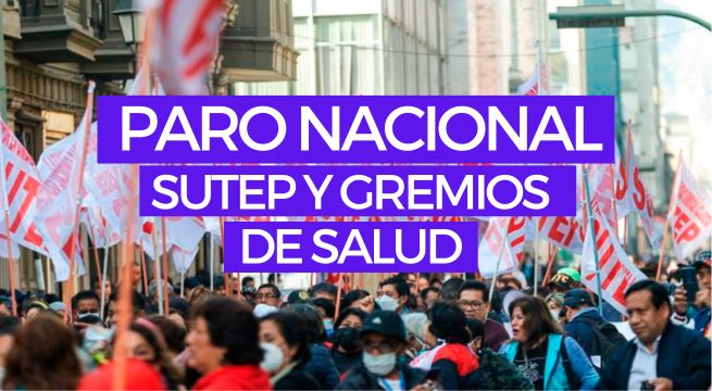 SUTEP y gremios de salud anuncian paro nacional  desde el 23 de noviembre